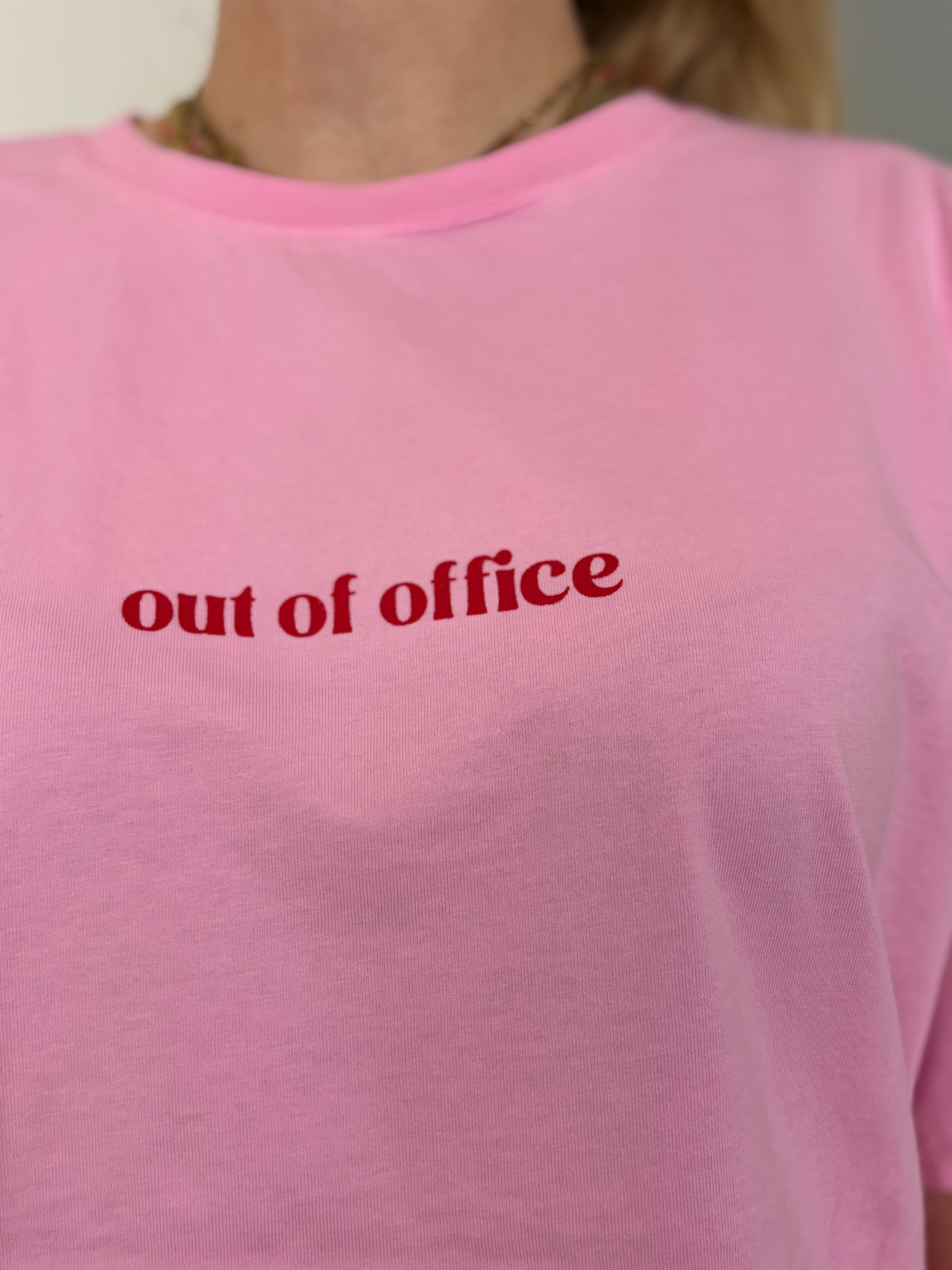 T-shirt OUT OF OFFICE Rose baby •