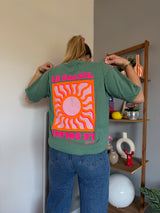 T-shirt SOLEIL (NEW FLUO) Vert bouteille