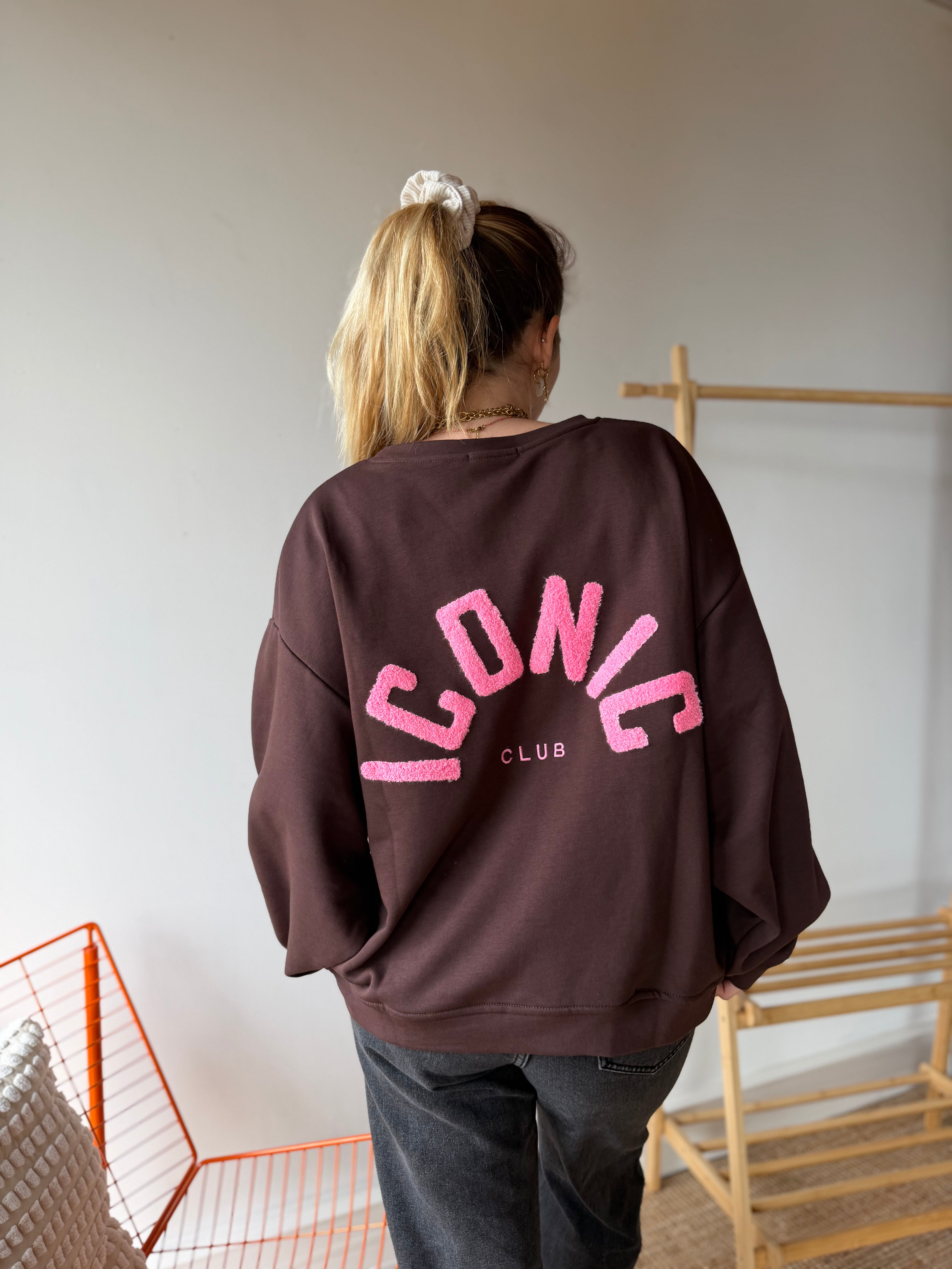 Sweat ICONIC CLUB Chocolat