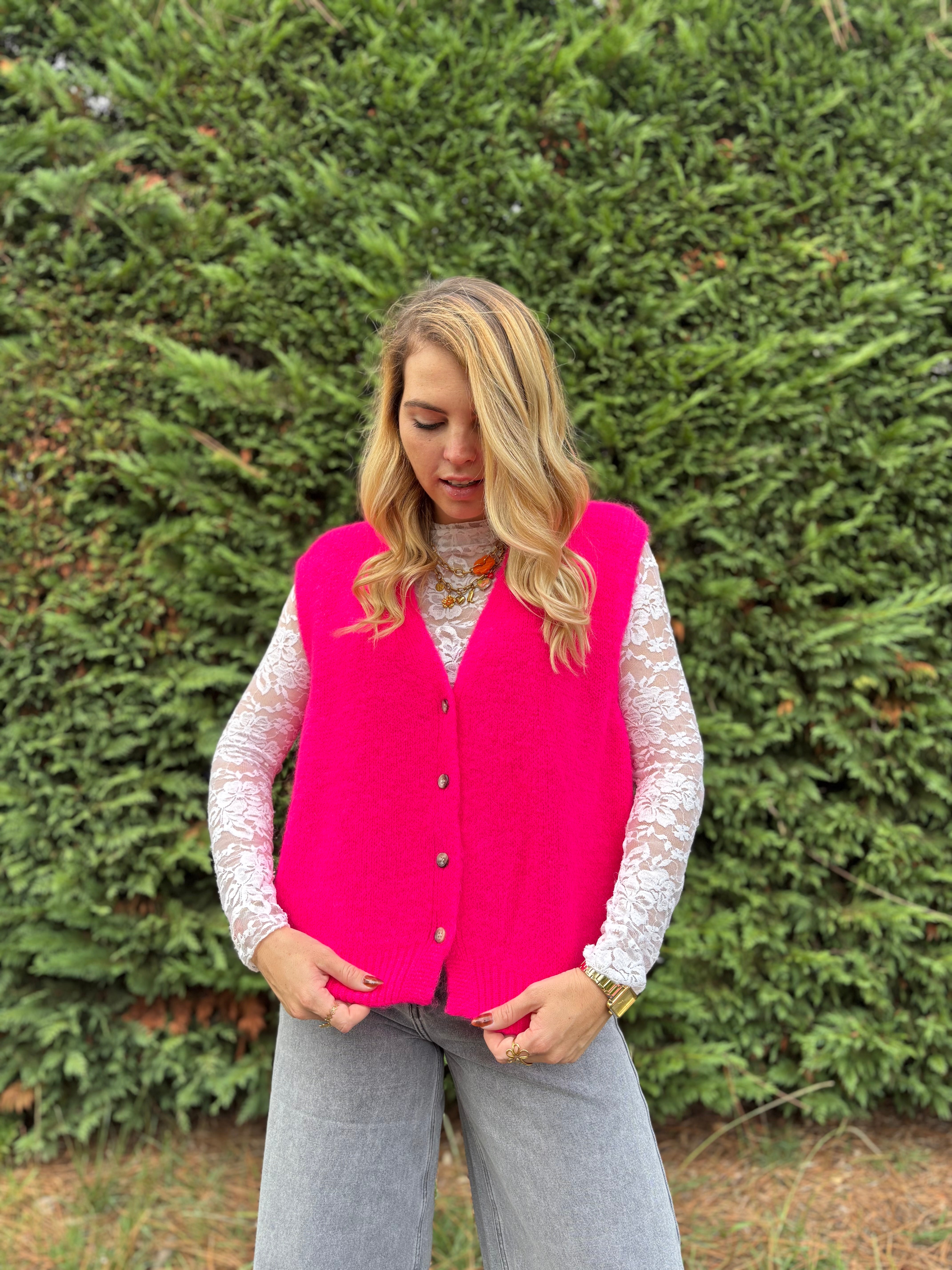 12 - Gilet TOM - Rose fluo