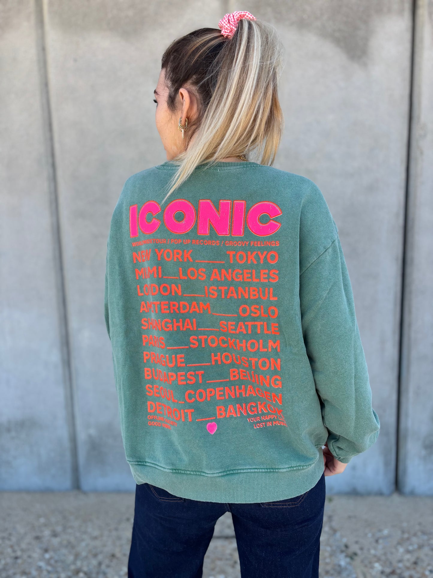 Sweat ICONIC Vert bouteille
