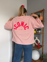 T-shirt marinière ICONIC Rose + Beige