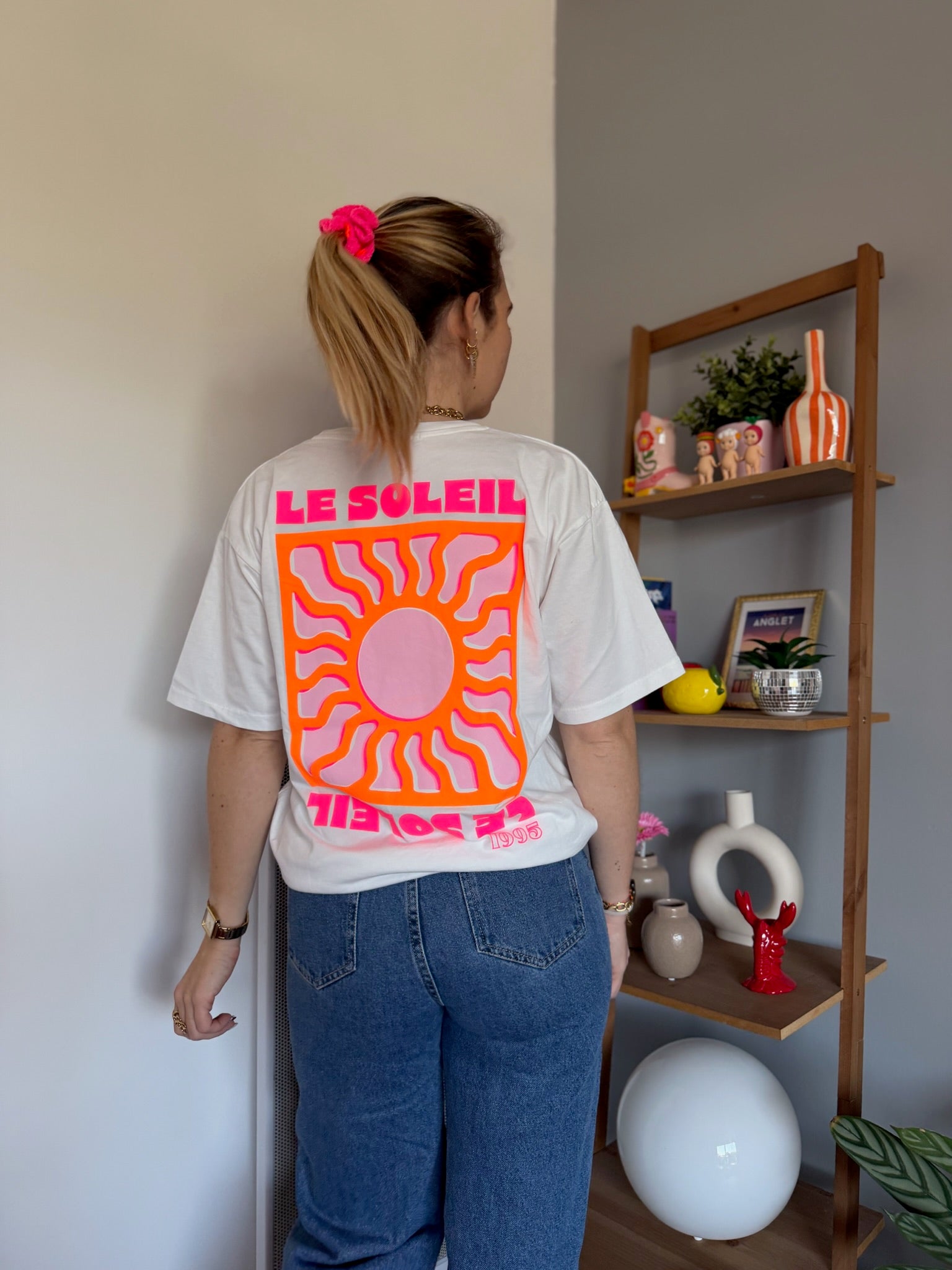T-shirt SOLEIL (NEW FLUO) Blanc