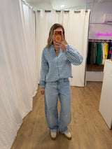 Blouse LENNY vichy bleu