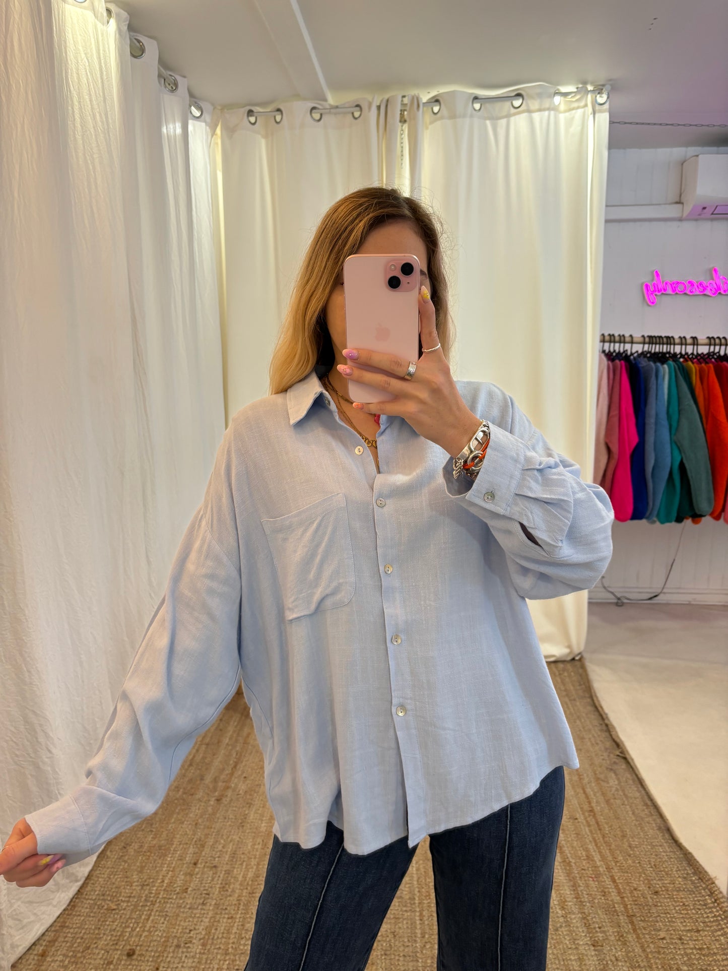 Chemise GABRIELA Bleue ciel