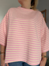 T-shirt marinière ICONIC Rose + Beige