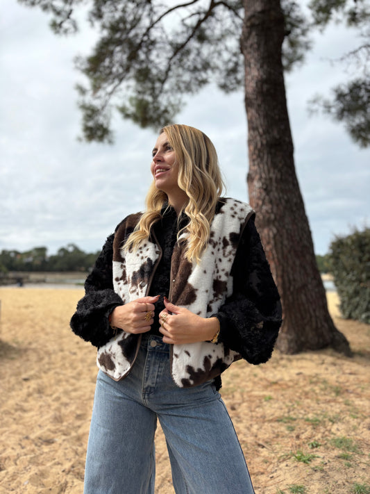Veste sans manches MYO Vache café