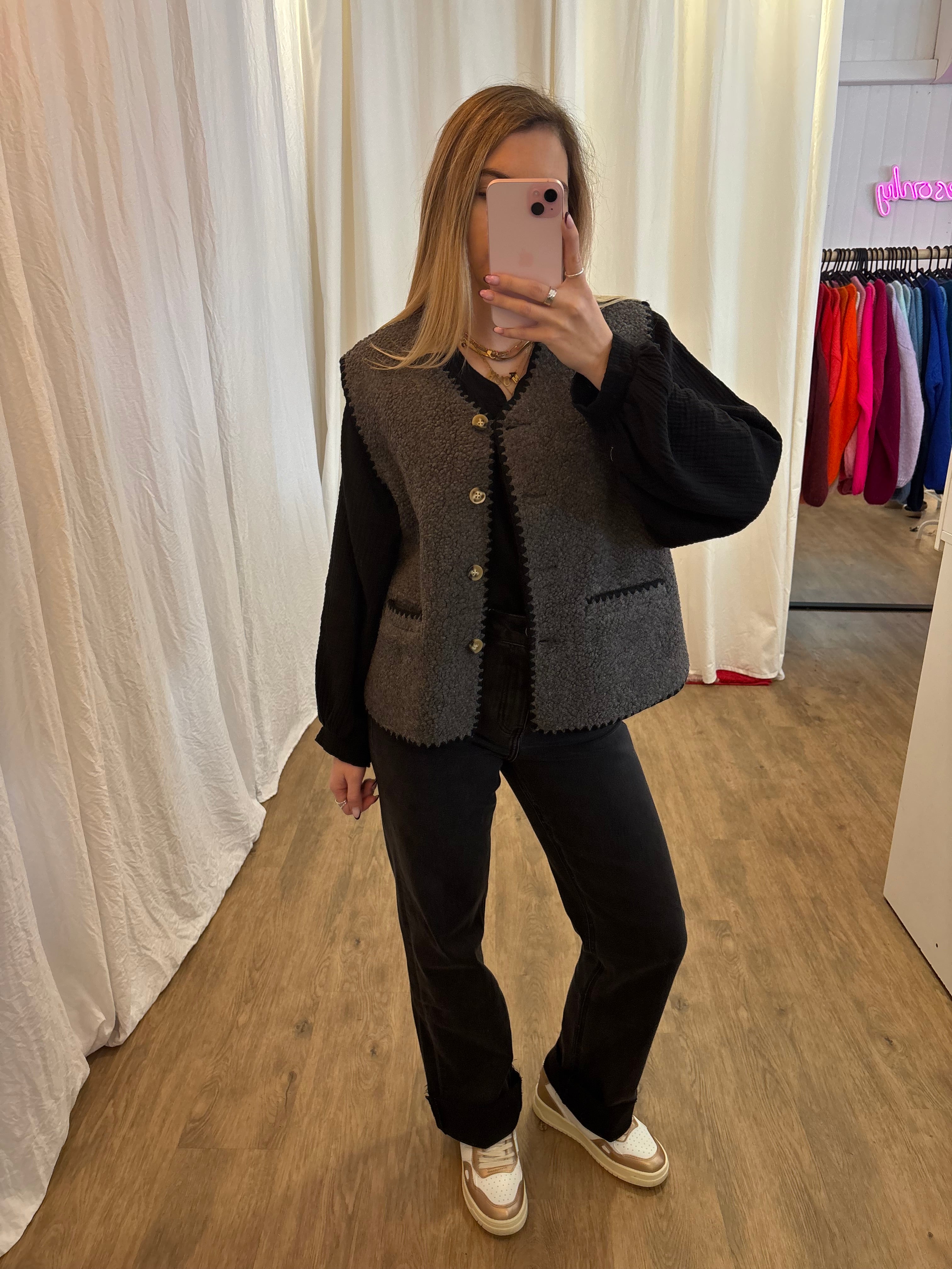 Veste sans manches CAMILA Gris anthracite