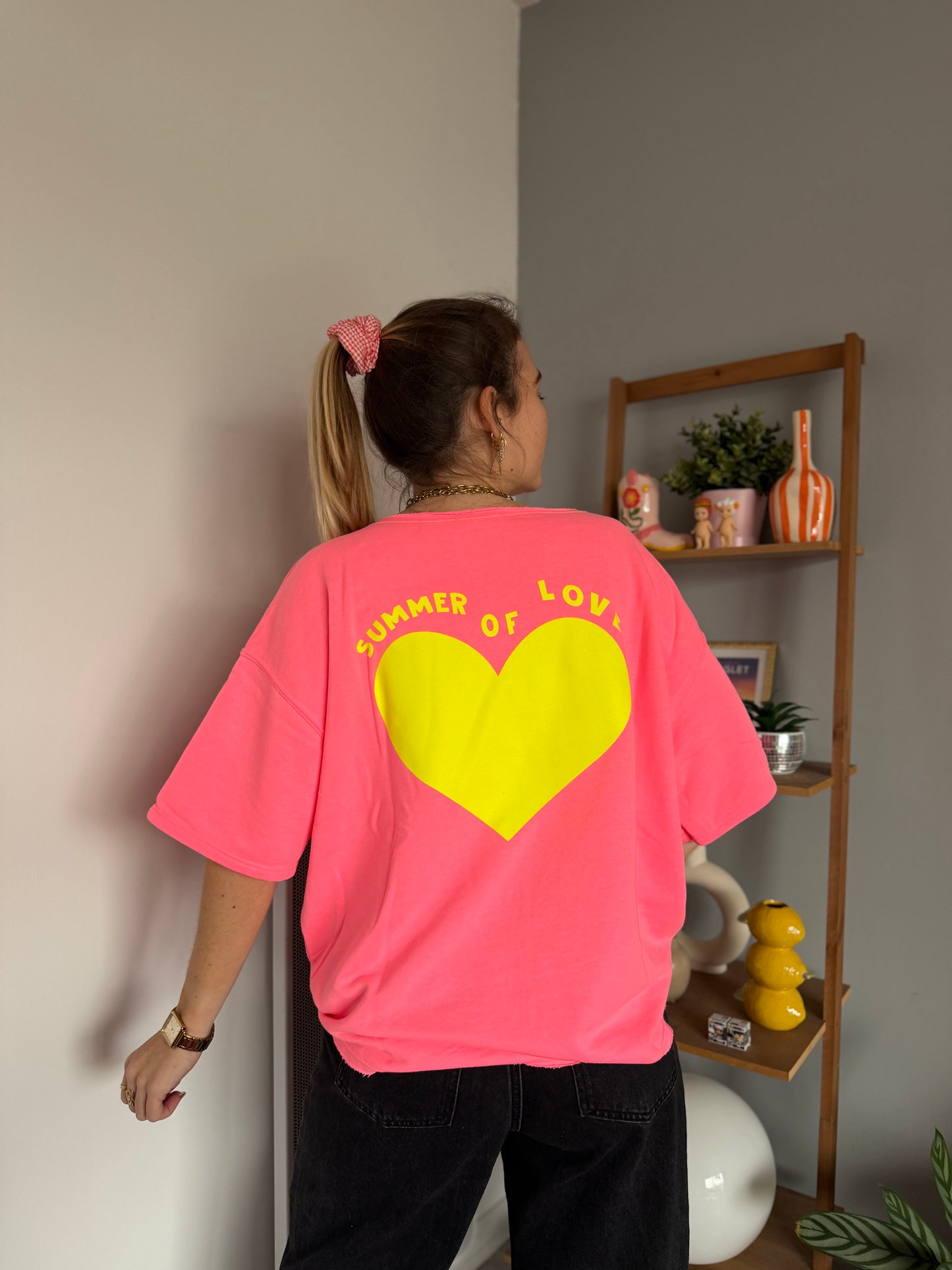 Sweat SUMMER OF LOVE Rose fluo