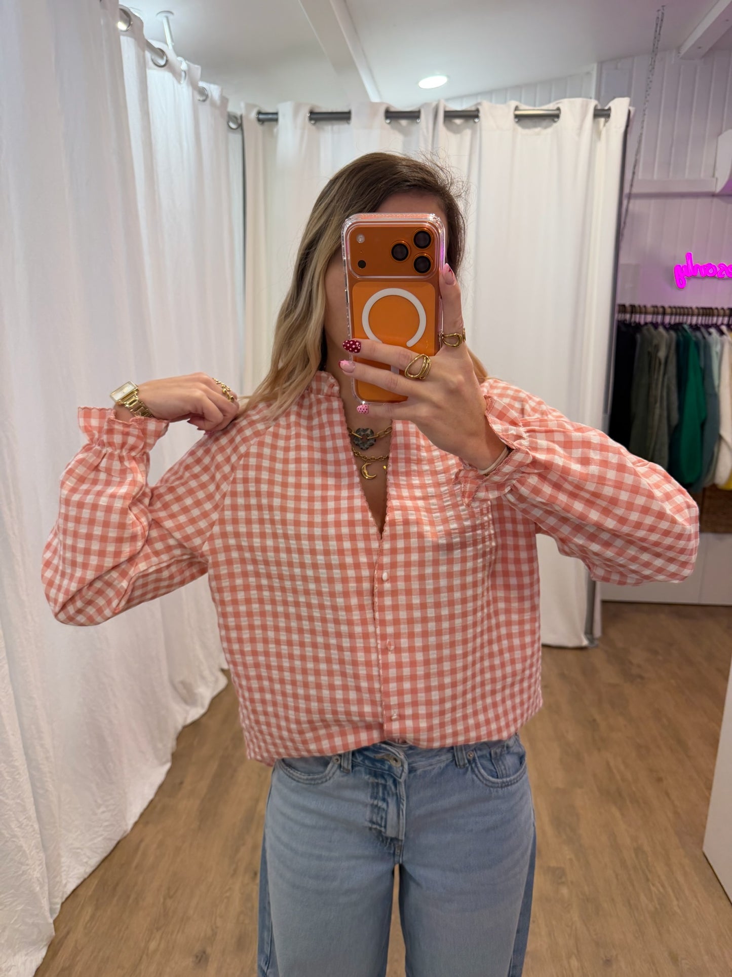 Blouse LENNY vichy rose