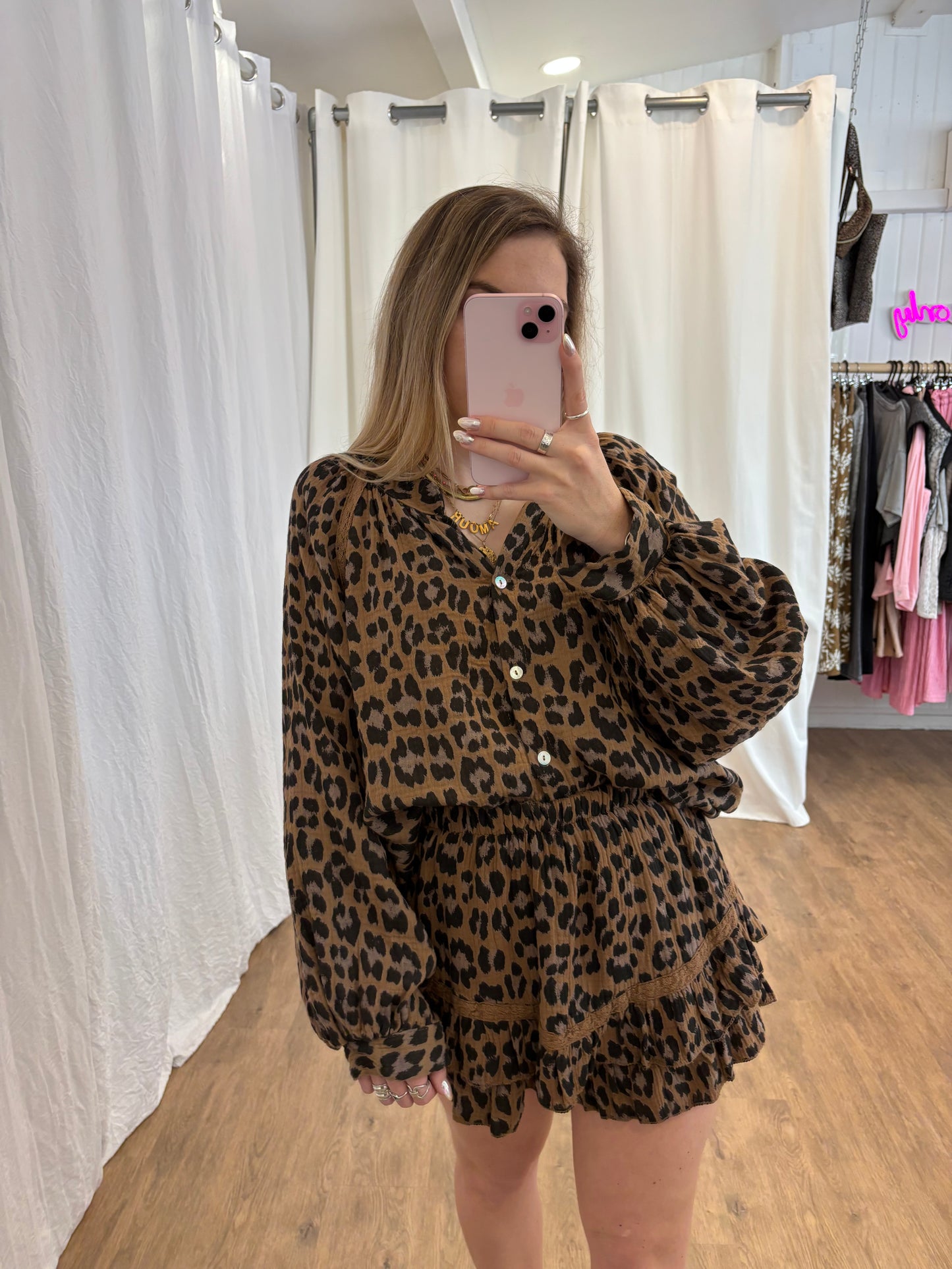 Blouse LYA Léopard Camel