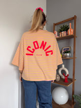 T-shirt marinière ICONIC Jaune + Rose
