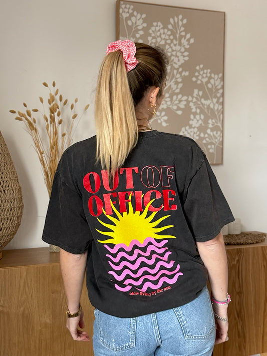 T-shirt OUT OF OFFICE Noir