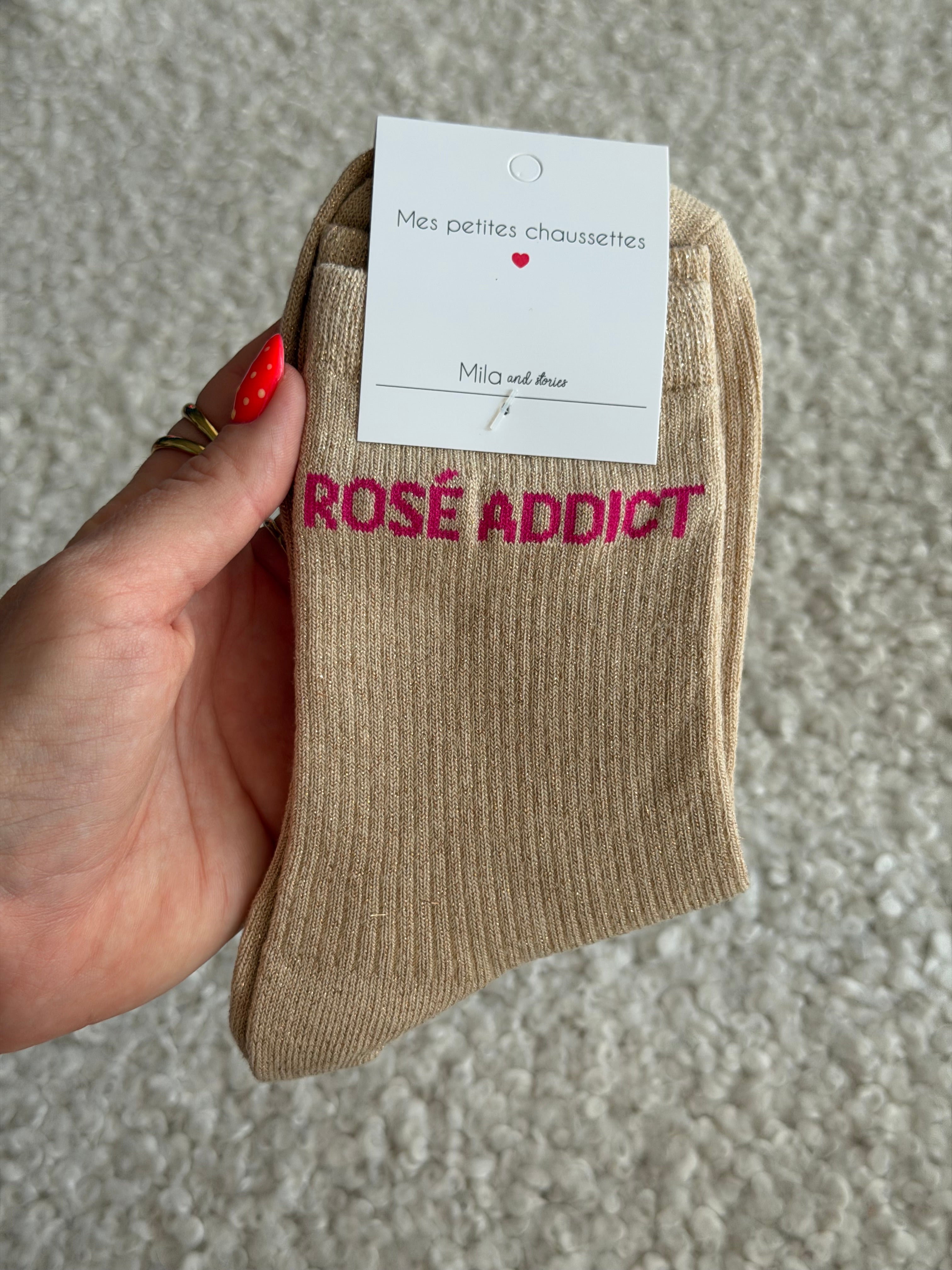 Chaussettes montantes ROSÉ ADDICT