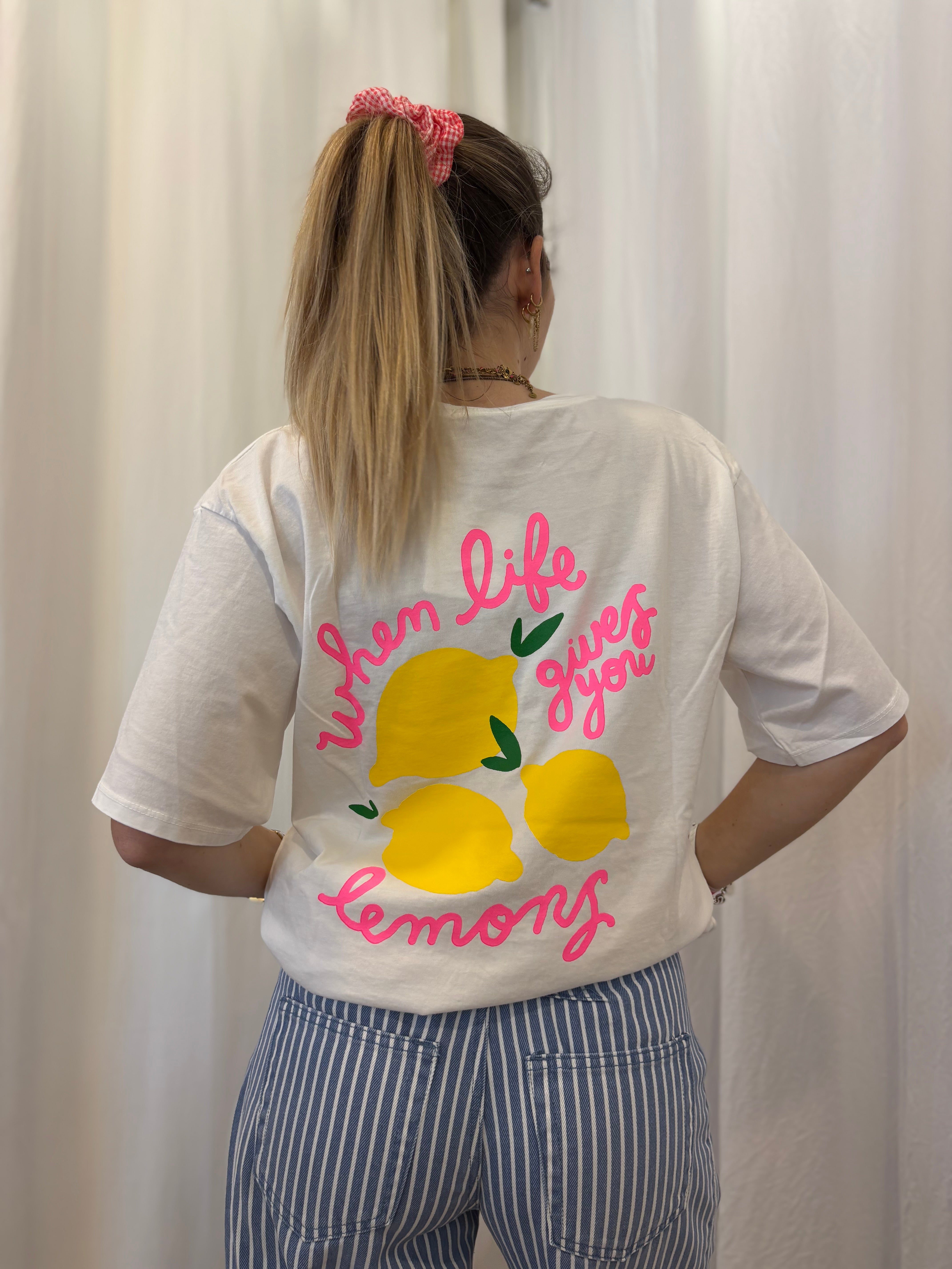 T-shirt LEMONS Blanc •