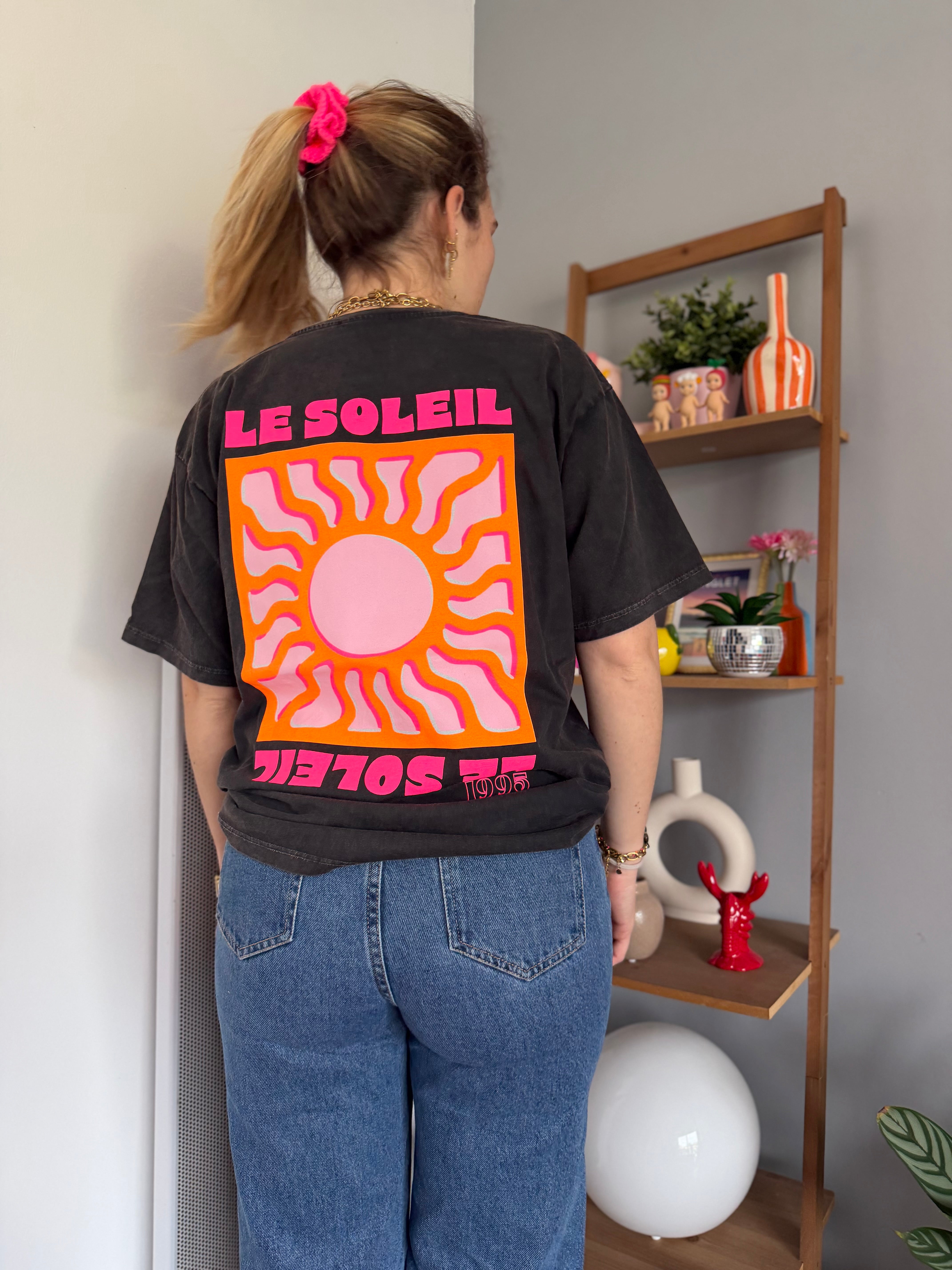 T-shirt SOLEIL (NEW FLUO) Noir