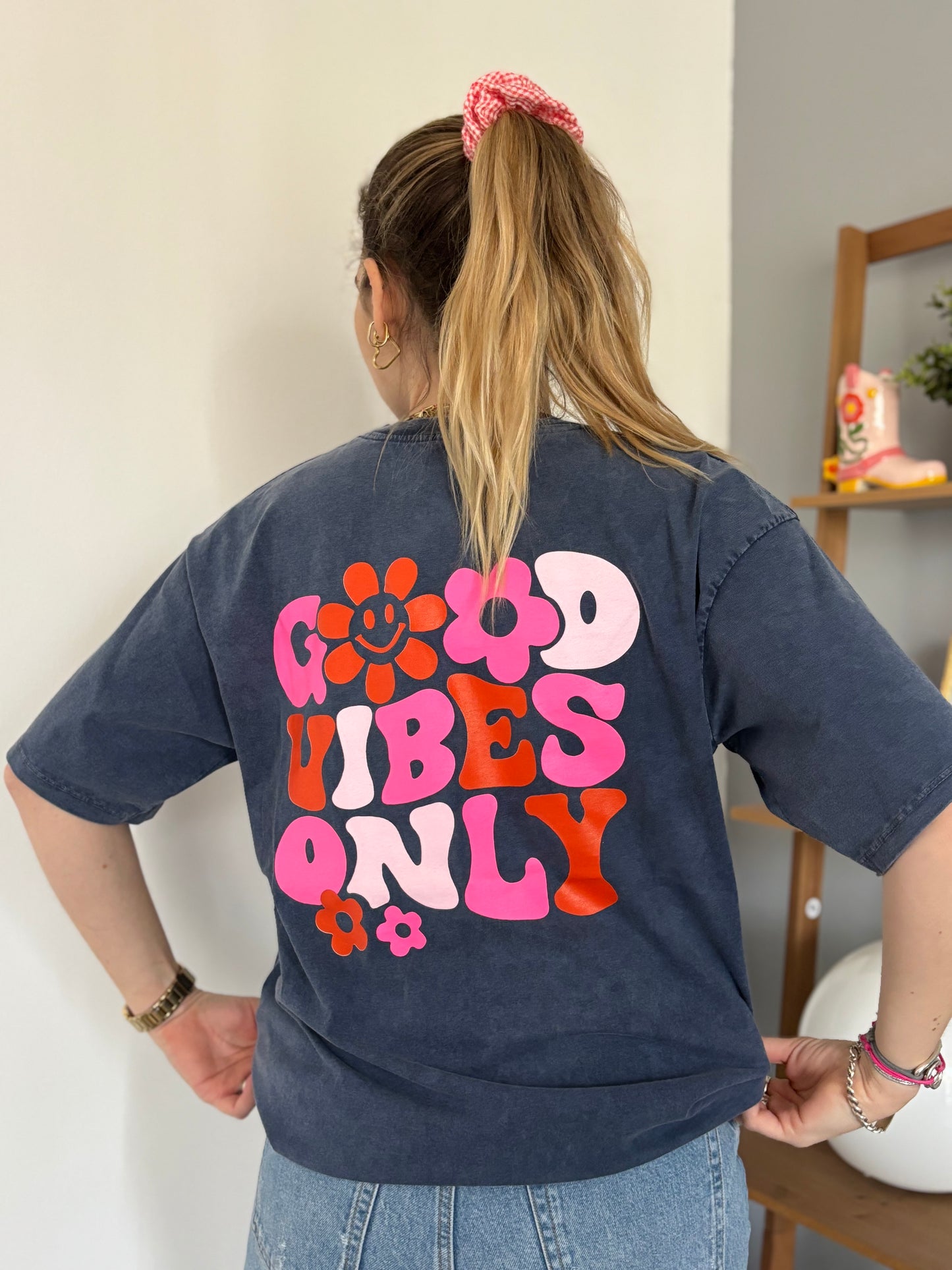 T-shirt GOOD VIBES ONLY Bleu marine