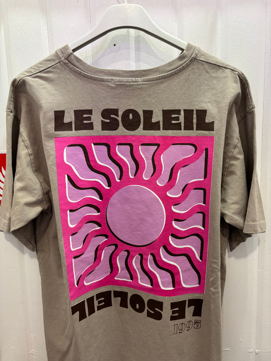 T-shirt SOLEIL Taupe + rose