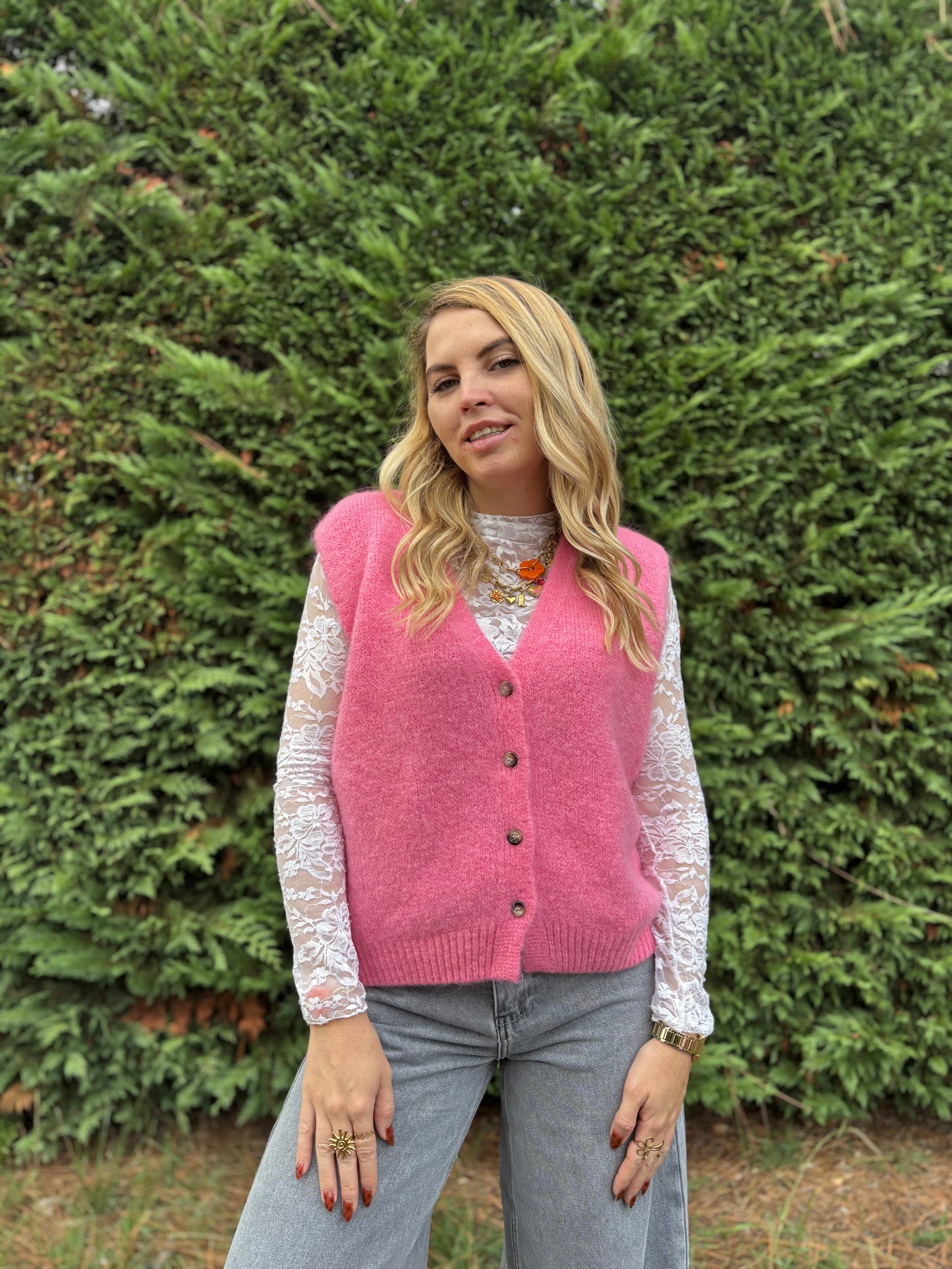 9 - Gilet TOM - Rose malabar