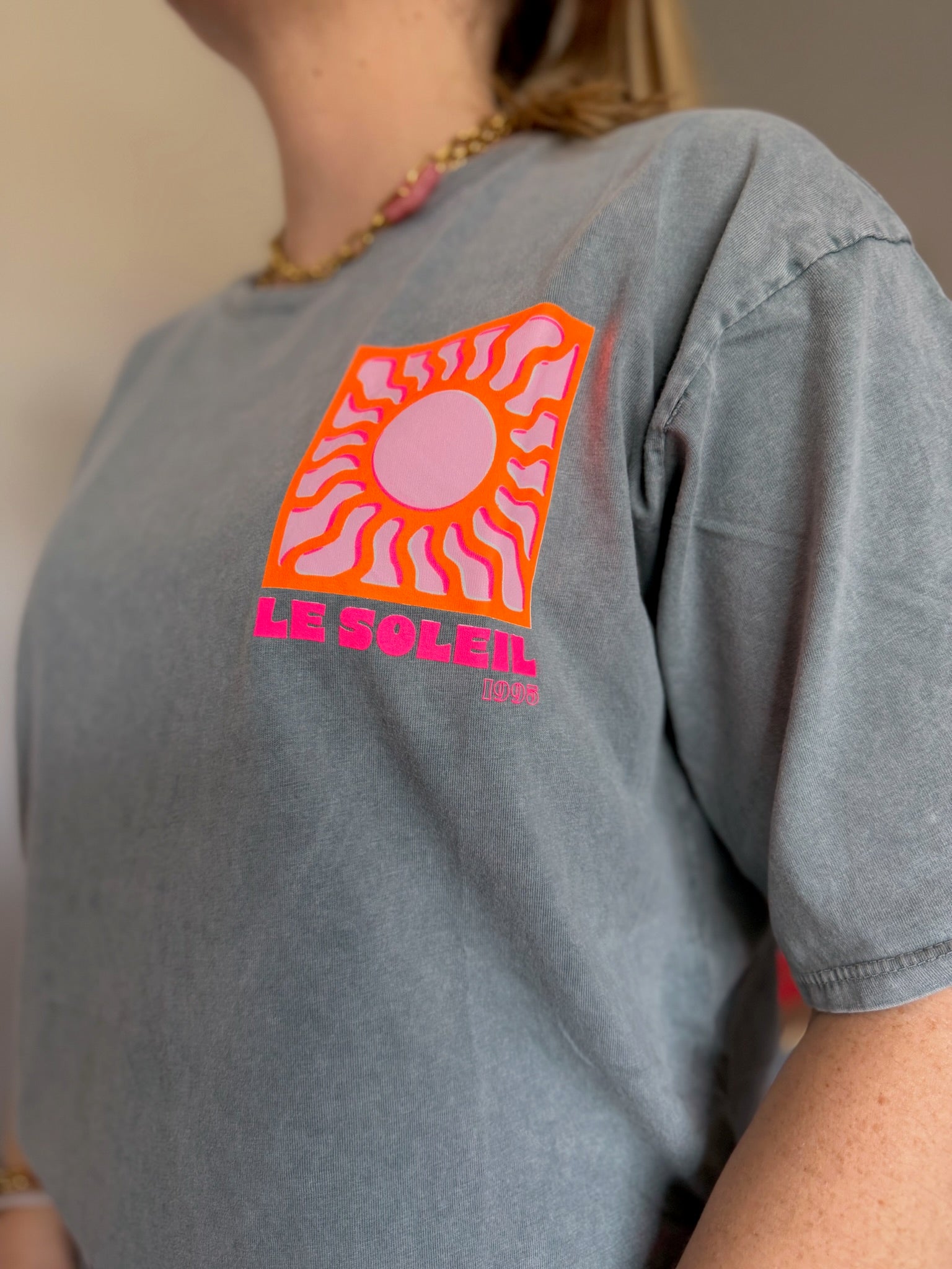 T-shirt SOLEIL (NEW FLUO) Gris