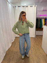 Blouse LENNY vichy vert