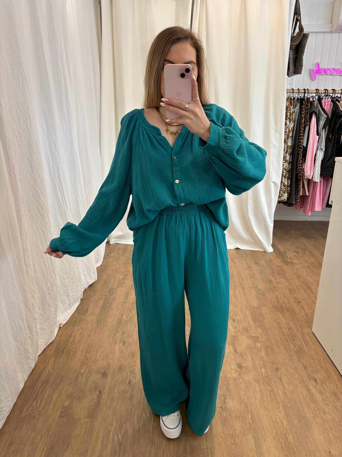 Pantalon LYA Bleu canard