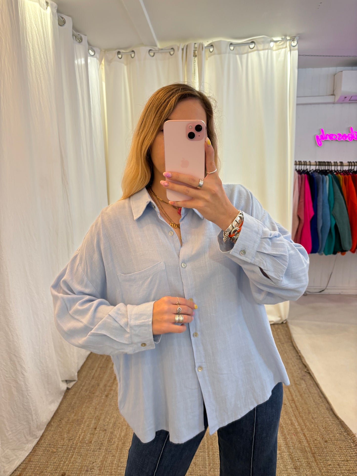 Chemise GABRIELA Bleue ciel