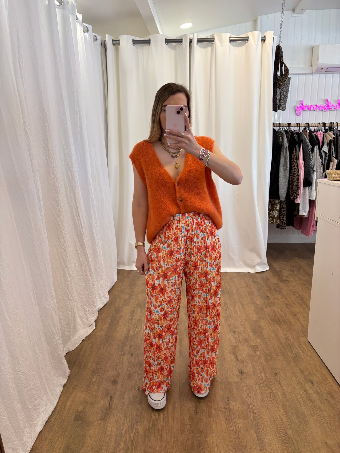 8 - Pantalon plissé BILI Orange