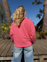 T-shirt marinière SARAH Rose + Rouge