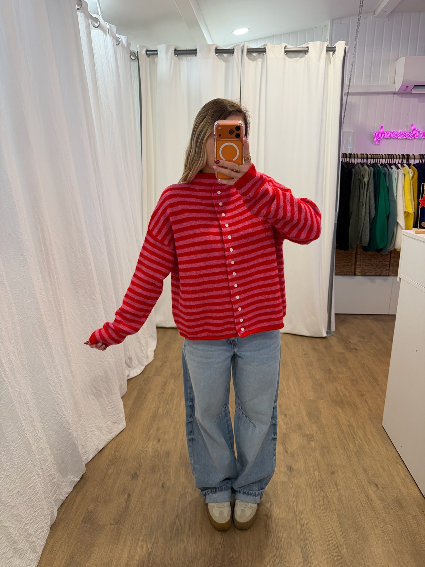 Gilet marinière NOÉLIE Rouge