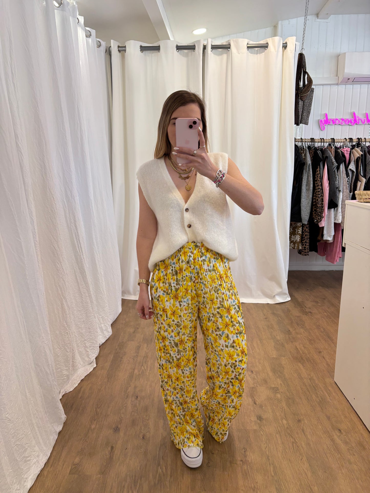 7 - Pantalon plissé BILI Jaune