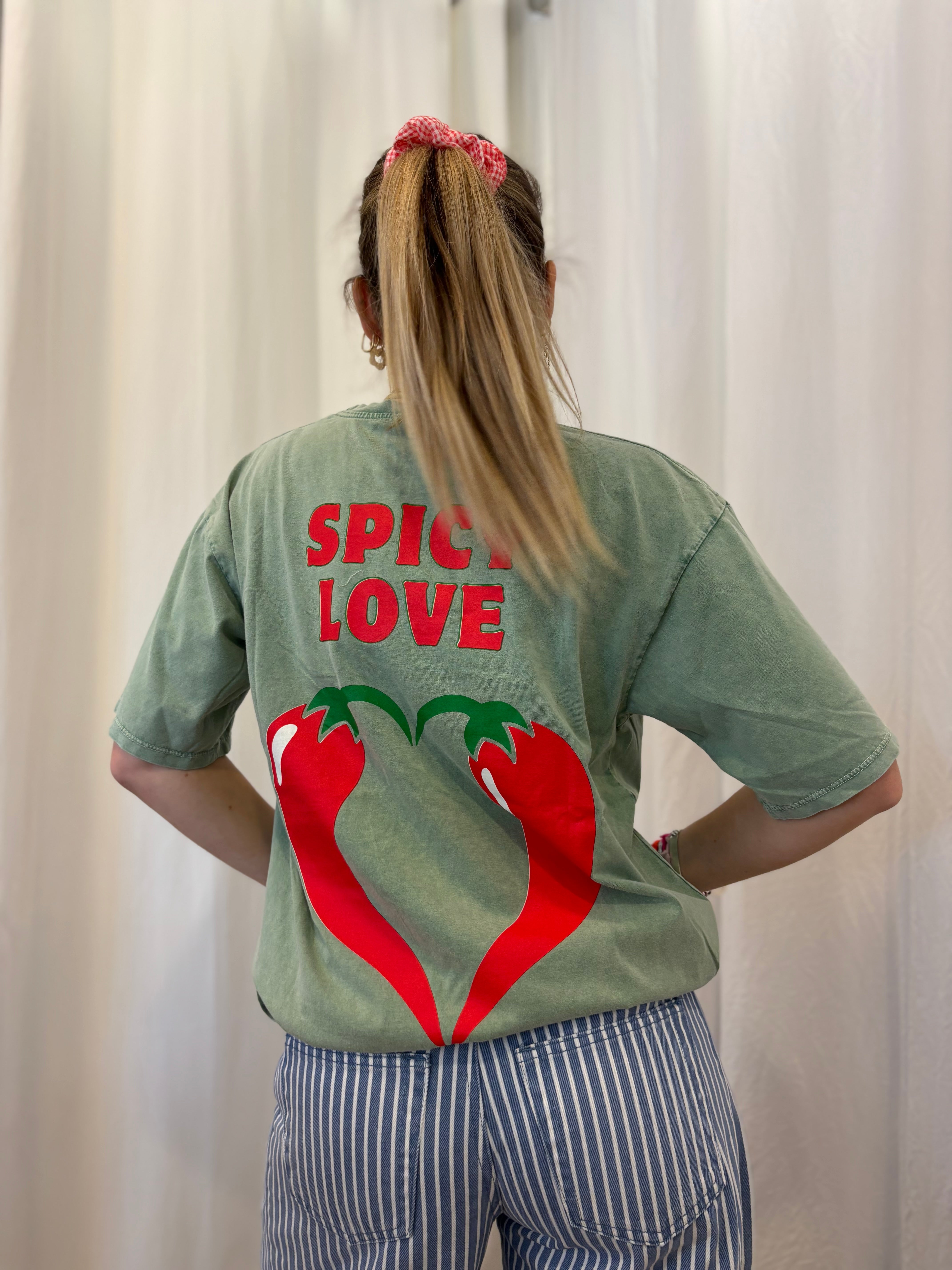T-shirt SPICY LOVE Vert ••