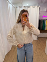 Blouse LENNY vichy beige