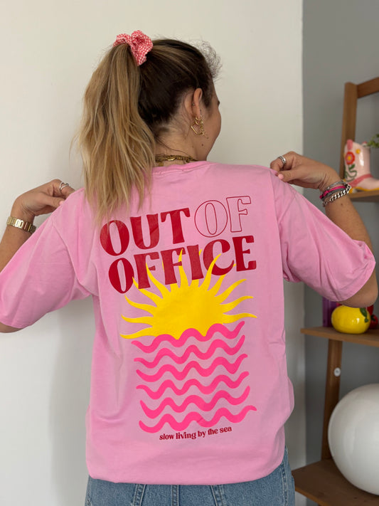 T-shirt OUT OF OFFICE Rose baby