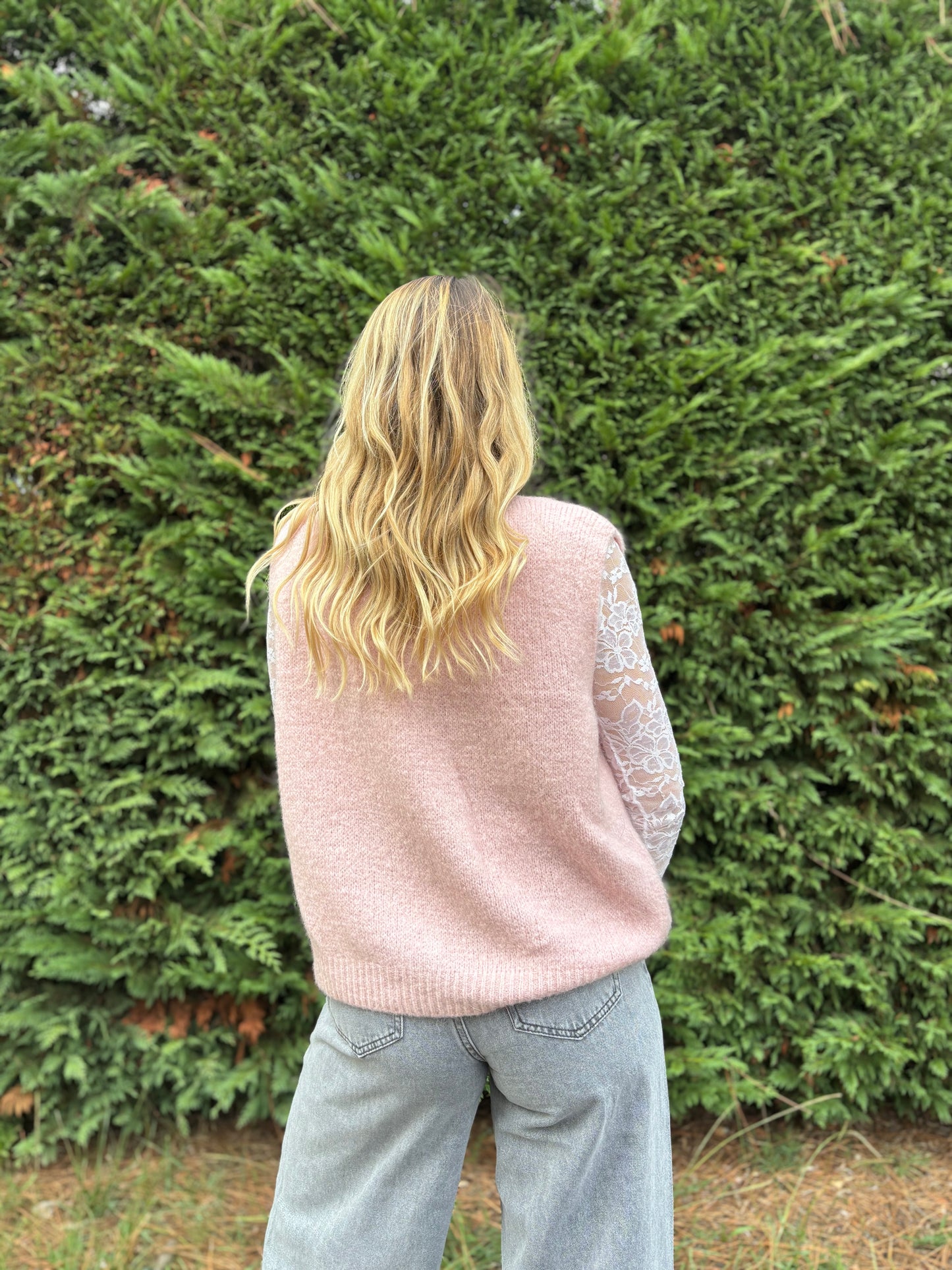 48 - Gilet TOM - Vieux rose clair