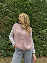48 - Gilet TOM - Vieux rose clair