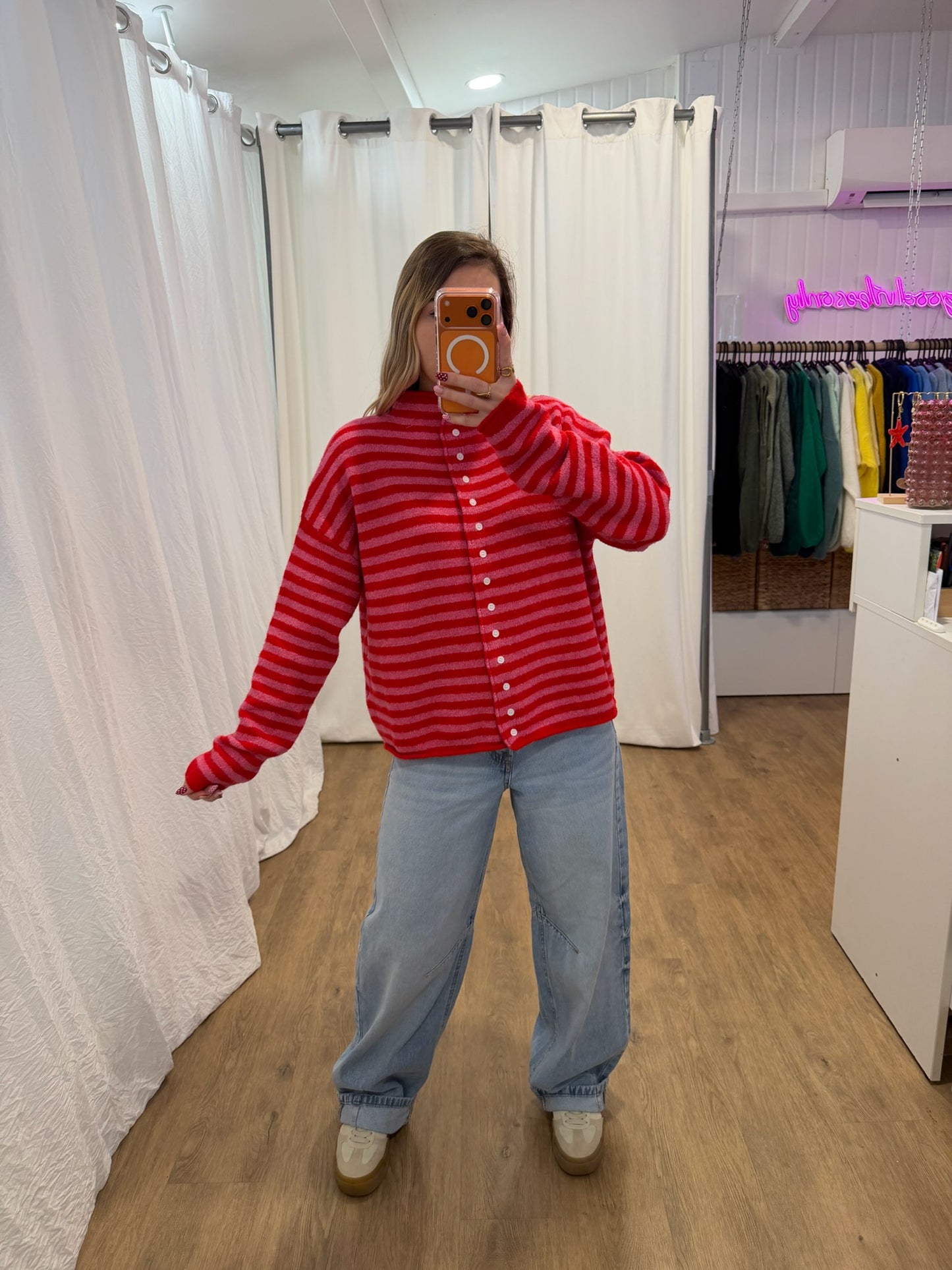 Gilet marinière NOÉLIE Rouge