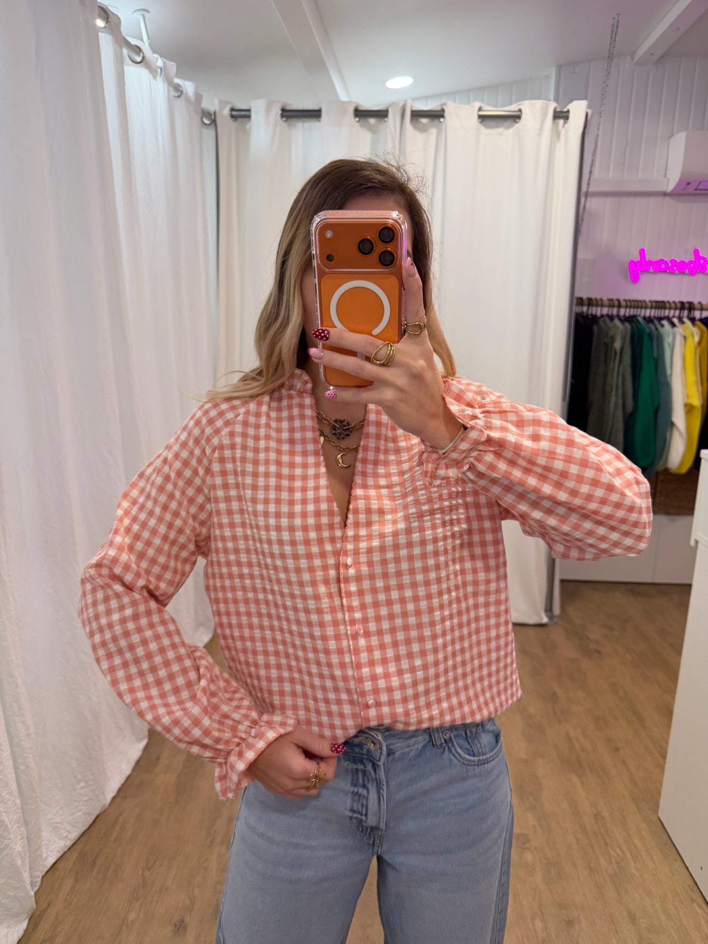 Blouse LENNY vichy rose