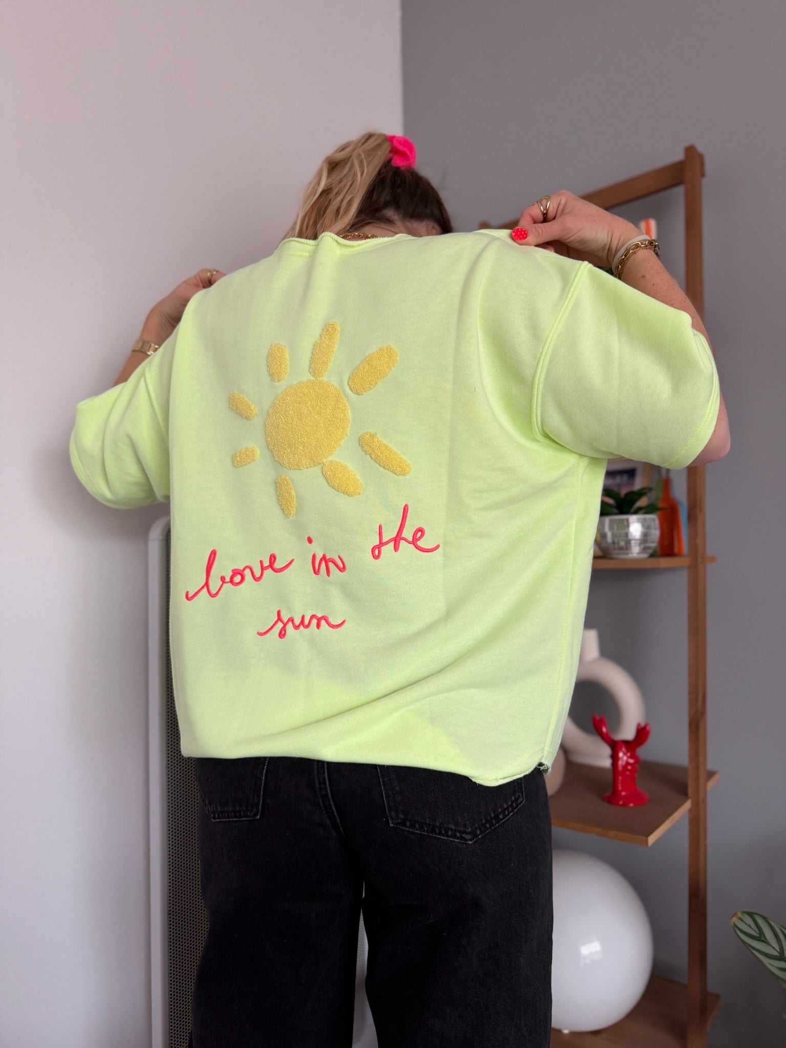 Sweat LOVE IN THE SUN Vert anis