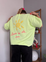 Sweat LOVE IN THE SUN Vert anis