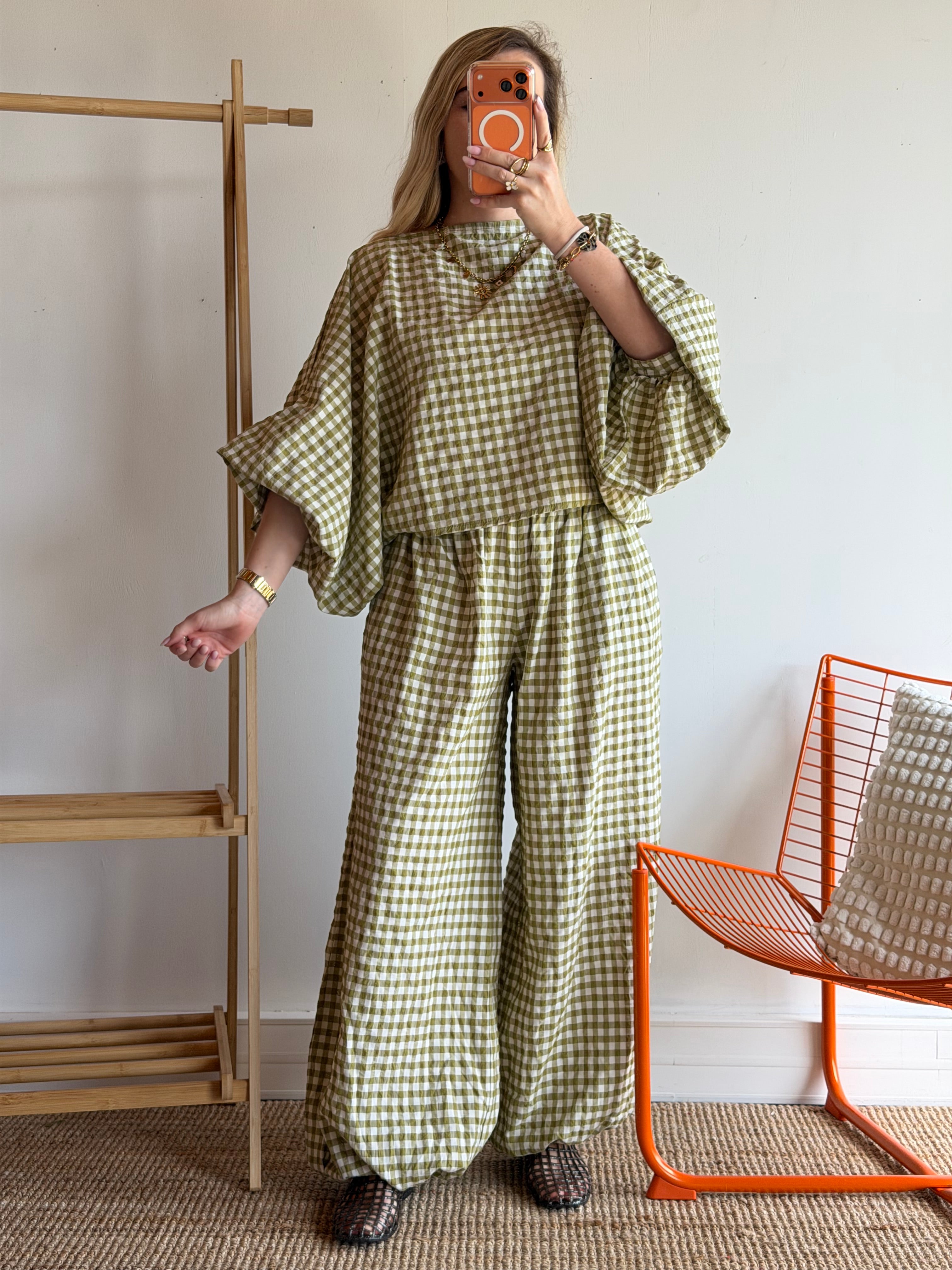 Pantalon DIANE Vert anis