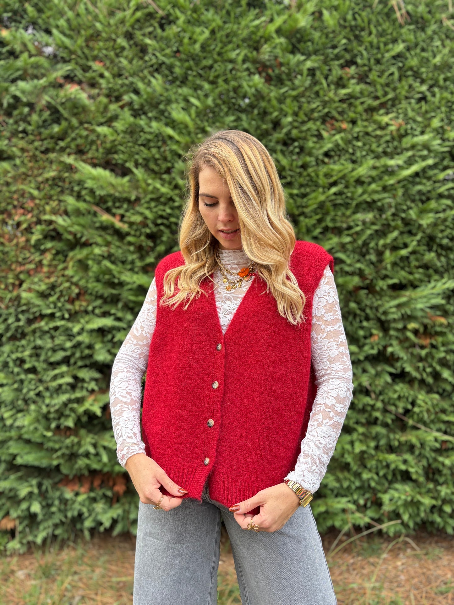 33 - Gilet TOM - Framboise foncé