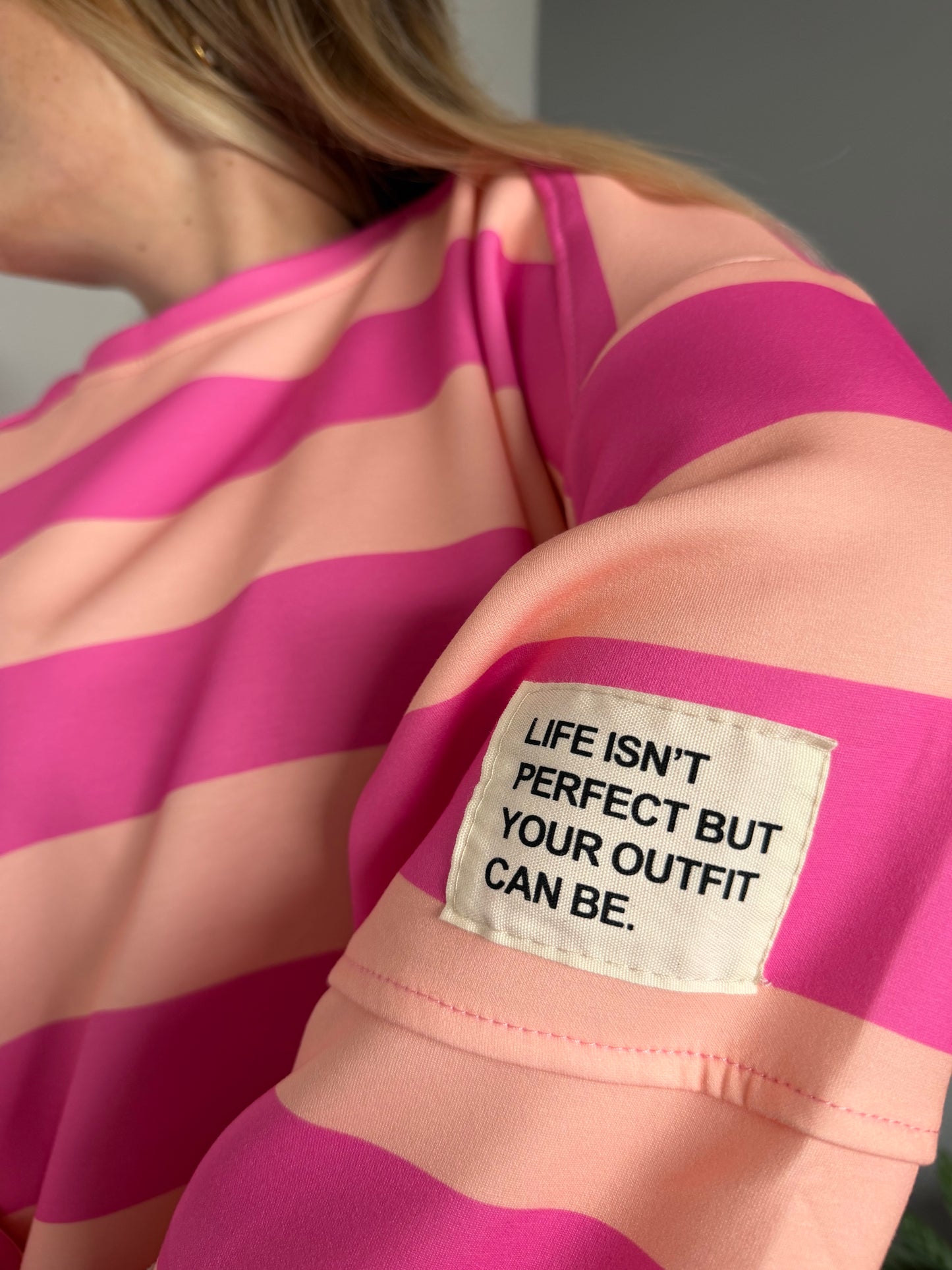 Sweat marinière GABRIEL Rose + Corail