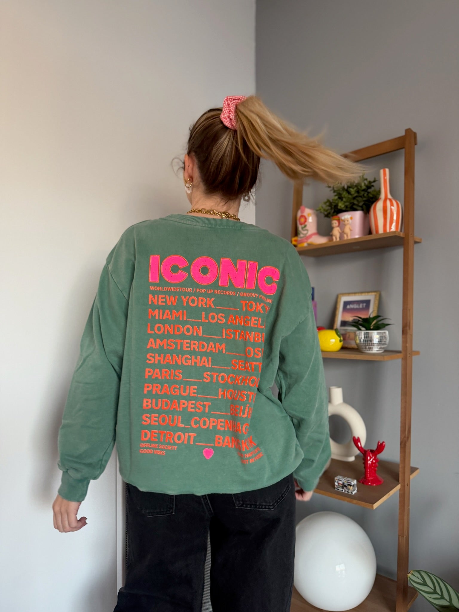 Sweat ICONIC Vert bouteille