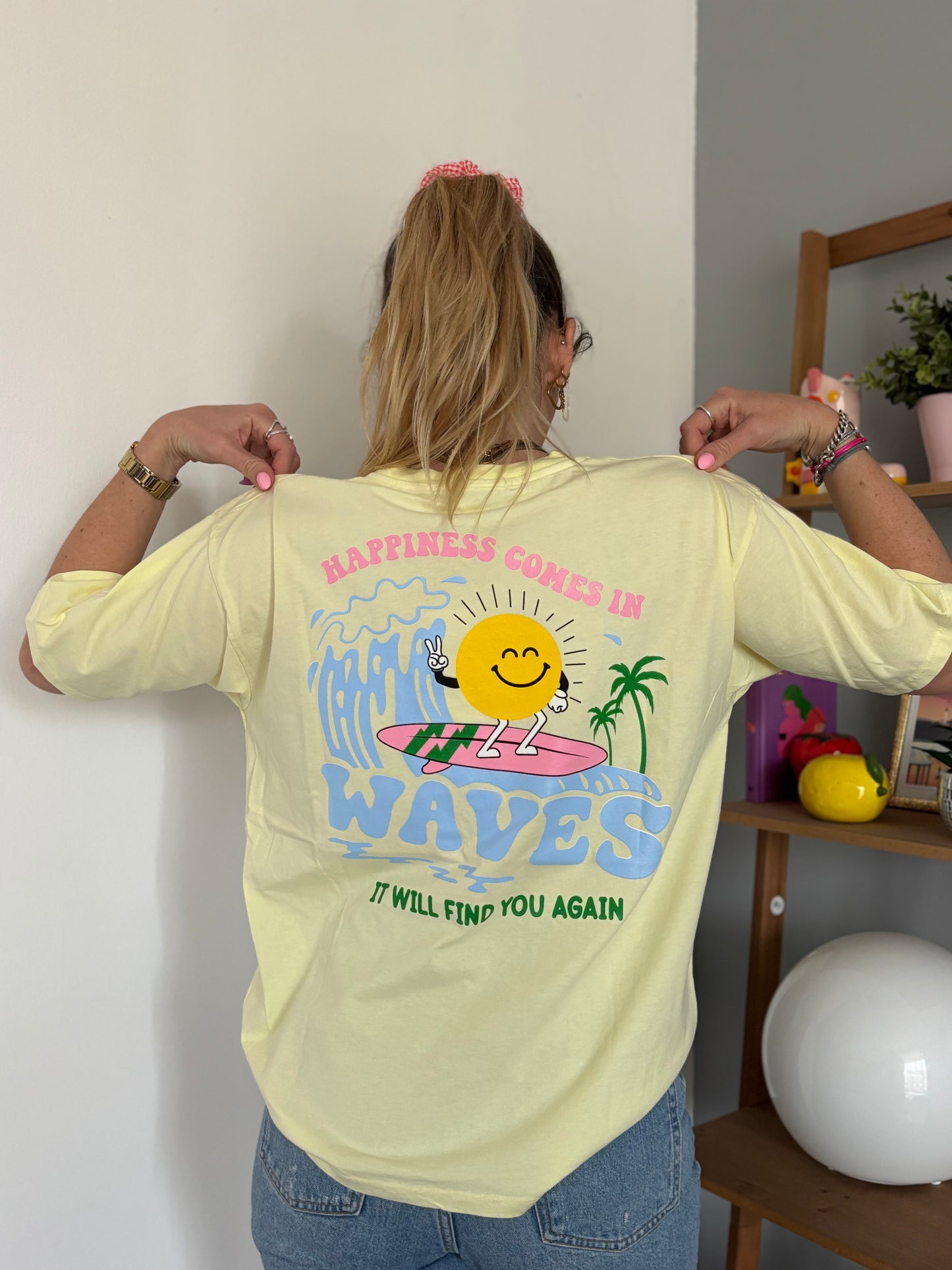 T-shirt WAVES Jaune
