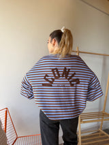 T-shirt marinière ICONIC Bleu ciel + Camel