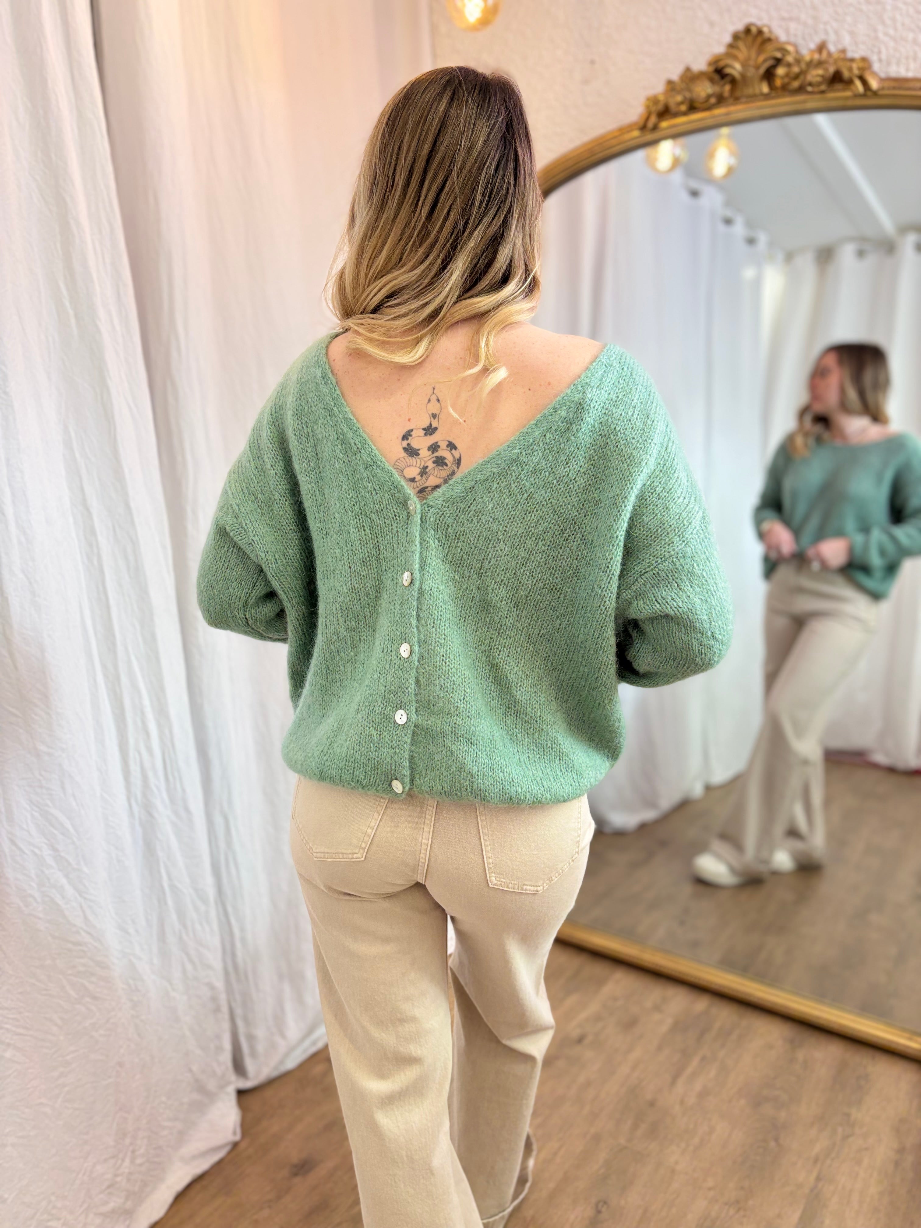 70- Gilet LOU - Celadon vert 🧡
