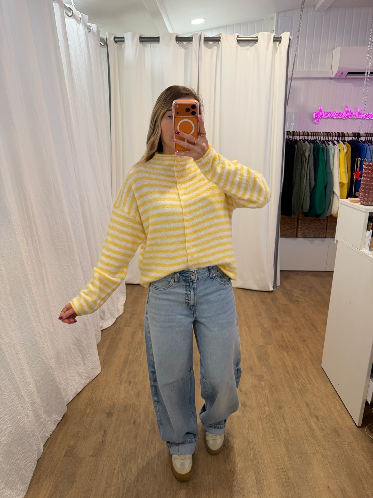 Gilet marinière NOÉLIE Jaune