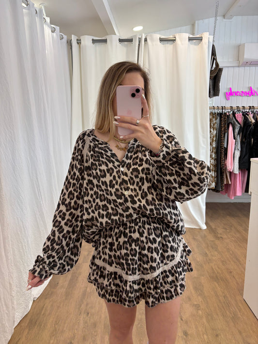 Blouse LYA Léopard Beige