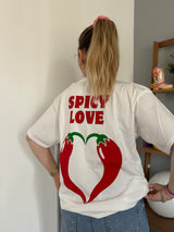 T-shirt SPICY LOVE Blanc ••